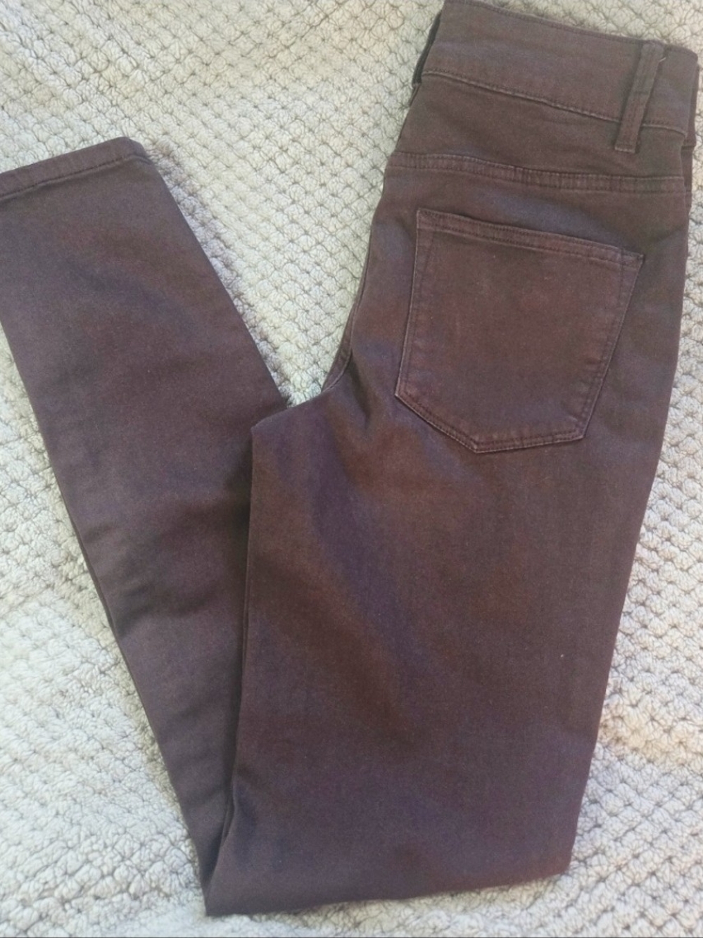 Maurices High Rise Plum Maroon Skinny Jeggings Pants Size Sm Regular